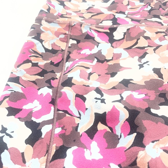 Athleta Pink and Brown Floral Leggings - Picture 8 of 11